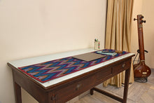 Load image into Gallery viewer, Silk Ikat Table Runner in Blue