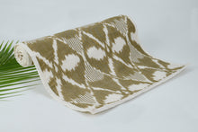 Load image into Gallery viewer, Cotton Ikat Table Runner in Brown