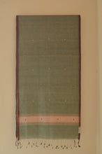 Load image into Gallery viewer, Naturally Dyed Jamdani Scarf (Long) in Green