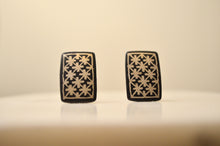 Load image into Gallery viewer, Bidri Cufflinks with Silver Inlay - Rectangle
