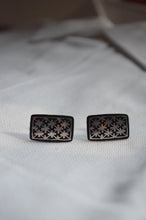 Load image into Gallery viewer, Bidri Cufflinks with Silver Inlay - Rectangle
