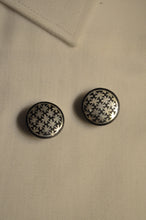 Load image into Gallery viewer, Bidri Cufflinks with Silver Inlay - Round
