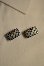 Load image into Gallery viewer, Bidri Cufflinks with Silver Inlay - Rectangle
