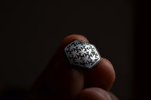 Load image into Gallery viewer, Bidri Cufflinks with Silver Inlay - Hexagon
