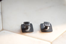 Load image into Gallery viewer, Bidri Cufflinks with Silver Inlay - Square
