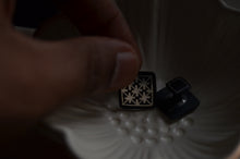 Load image into Gallery viewer, Bidri Cufflinks with Silver Inlay - Square
