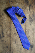 Load image into Gallery viewer, Blue Ocean Silk Ikat Necktie
