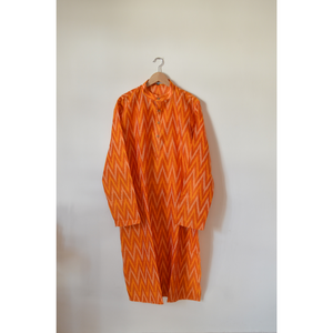 Ikat kurta in Orange