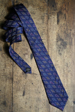 Load image into Gallery viewer, Blue Silk Ikat Necktie
