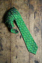 Load image into Gallery viewer, Green Silk Ikat Necktie
