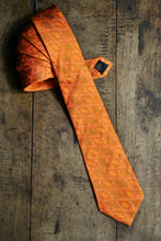 Load image into Gallery viewer, Orange Silk Ikat Necktie
