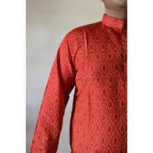 Load image into Gallery viewer, Ikat kurta in Red
