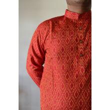 Load image into Gallery viewer, Ikat kurta in Red

