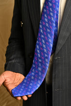 Load image into Gallery viewer, Blue Ocean Silk Ikat Necktie
