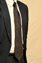 Load image into Gallery viewer, Black Silk Ikat Necktie

