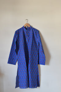 Ikat kurta in Blue