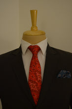 Load image into Gallery viewer, Red Silk Ikat Necktie
