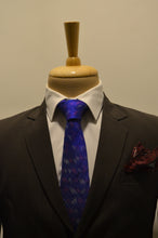 Load image into Gallery viewer, Blue Ocean Silk Ikat Necktie

