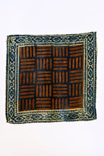 Load image into Gallery viewer, Ajrakh Silk Pocket Square in Deep Blue
