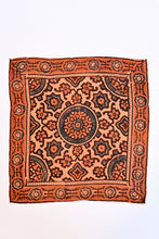 Load image into Gallery viewer, Ajrakh Silk Pocket Square in Soft Rust
