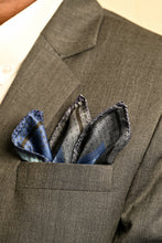 Load image into Gallery viewer, The Metallic Blue Pocket Square
