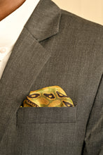 Load image into Gallery viewer, Ajrakh Silk Pocket Square in Moss Green
