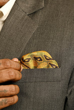 Load image into Gallery viewer, Ajrakh Silk Pocket Square in Moss Green
