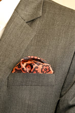 Load image into Gallery viewer, Ajrakh Silk Pocket Square in Soft Rust
