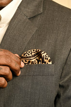 Load image into Gallery viewer, Ajrakh Silk Pocket Square in Vintage Black
