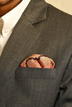Load image into Gallery viewer, Ajrakh Silk Pocket Square in Terracotta Orange
