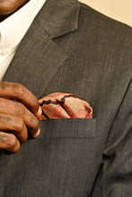 Load image into Gallery viewer, Ajrakh Silk Pocket Square in Terracotta Orange

