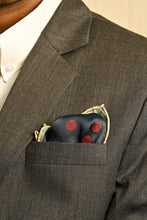 Load image into Gallery viewer, Ajrakh Silk Pocket Square in Indigo Blue
