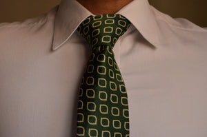 Mashru Necktie in Bottle Green