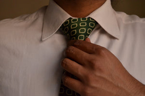 Mashru Necktie in Bottle Green