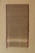 Load image into Gallery viewer, Naturally Dyed Jamdani Scarf (Long) in Brown
