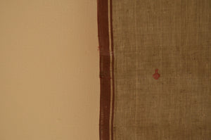 Naturally Dyed Jamdani Scarf (Long) in Brown