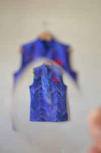 Indian Jacket - Blue Tiger (Raw Silk Ikat)