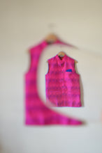 Load image into Gallery viewer, Indian Jacket - Magenta Wash (Raw Silk Ikat)

