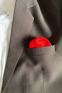 Pocket Squares in Motif Mashru Blue & Solid Mashru Red (Set of 2)