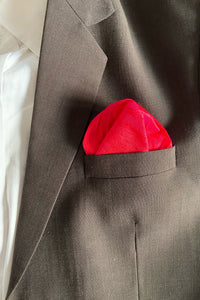 Pocket Squares in Motif Mashru Blue & Raw Silk Magenta (Set of 2)