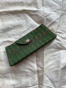 Eyewear Case in Green Ikat