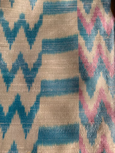 Indian Jacket - White Wave (Raw Silk Ikat)