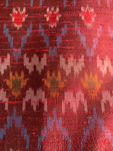 Indian Jacket - Maroon Regal (Raw Silk Ikat)