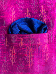 Indian Jacket - Magenta Tree (Raw Silk Ikat)