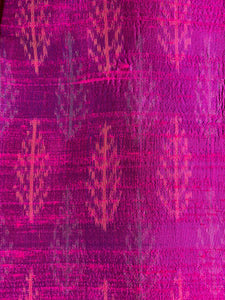 Indian Jacket - Magenta Tree (Raw Silk Ikat)