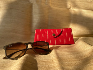 Eyewear Case in Red Ikat Bold