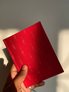 Notebook in Red Ikat Fine (Plain)