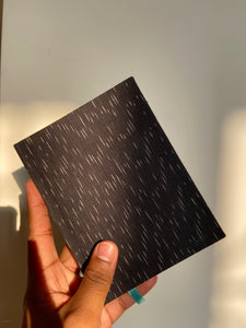 Notebook in Black Ikat (Plain)
