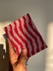 Notebook in Maroon Ikat (Plain)