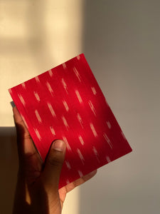 Notebook in Red Ikat Bold (Plain)